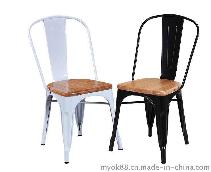 厂家直销铁艺欧式风格金属白色单人餐椅